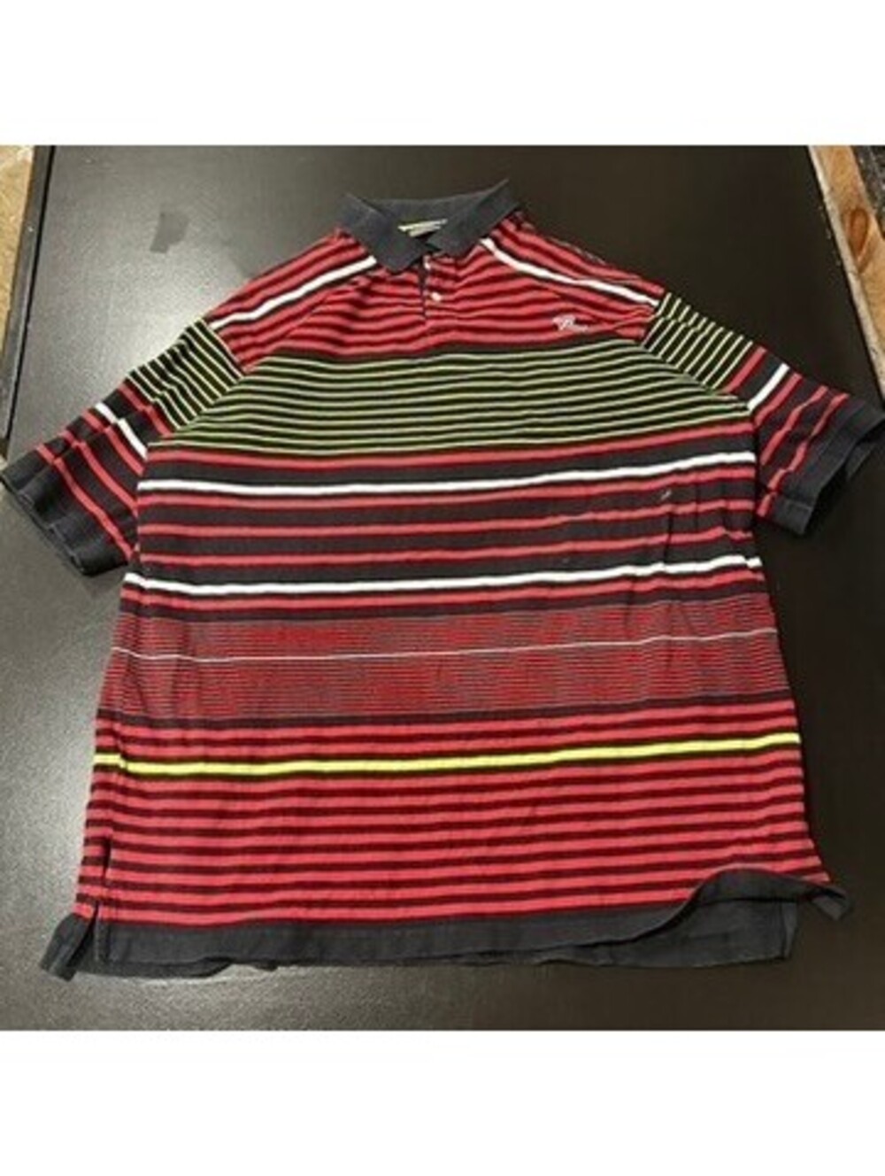 Vintage y2k surf designer Rocawear striped short sleeve polo shirt